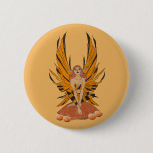 Badge Rond 5 Cm Fée d'Halloween