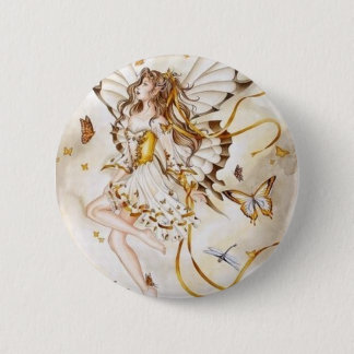 Badge Rond 5 Cm féé papillon
