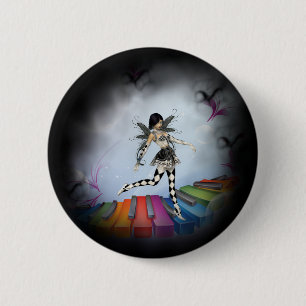 Badge Rond 5 Cm Féerie clavier musical Vignette