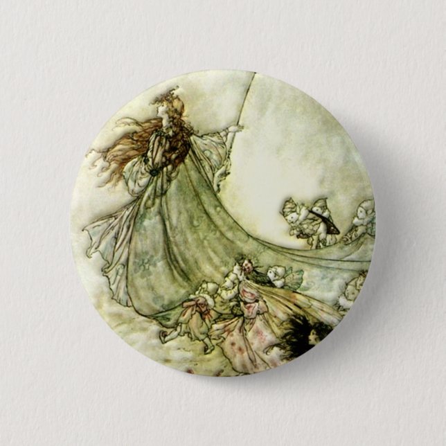 Badge Rond 5 Cm Fées loin - Arthur Rackham (Devant)