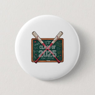 Badge Rond 5 Cm Félicitations Cl De 2025 Graduation De Baseball Gi
