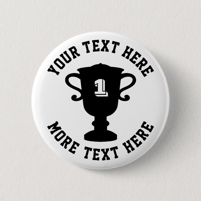 Badge Rond 5 Cm Félicitations coupe trophée 1ère place prix (Devant)