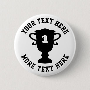 Badge Rond 5 Cm Félicitations coupe trophée 1ère place prix