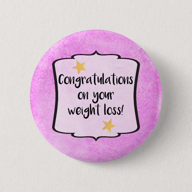 Badge Rond 5 Cm Félicitations Diet Amincissement Groupe Motivation (Devant)