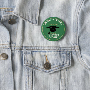 Badge Rond 5 Cm Félicitations diplômé ! Diplôme de master personna