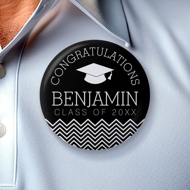 Badge Rond 5 Cm Félicitations Graduate Graduate Graduate PEUT MODI (Custom Graduation Button)