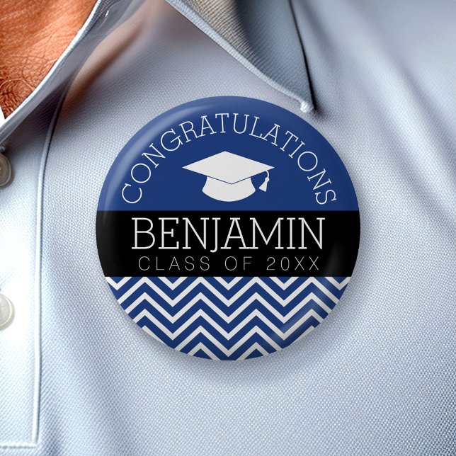 Badge Rond 5 Cm Félicitations Graduate Graduate Graduate PEUT MODI (Custom Button)