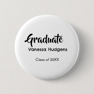 Badge Rond 5 Cm Félicitations pour le diplôme nom date année class