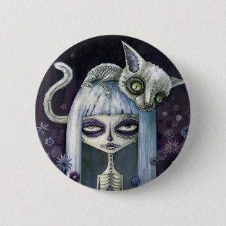 Badge Rond 5 Cm Felina de los muertos