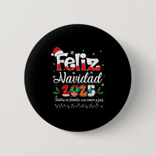Badge Rond 5 Cm Feliz Navidad 2025 Famille correspondante Noël esp