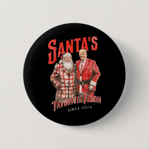 Badge Rond 5 Cm Felon favori de Santas depuis Noël 2024