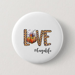 Badge Rond 5 Cm Femens Love Gaga Vie Citrouille Automne Halloween