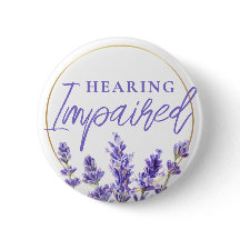 Feminine Purple Lavender Floral Hearing Impaired