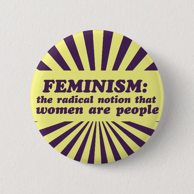Badge Rond 5 Cm Féminisme (Devant)