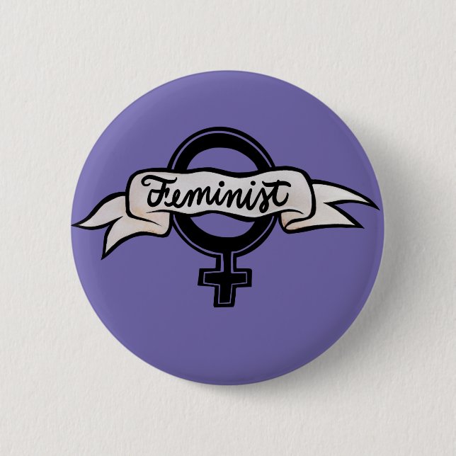 Badge Rond 5 Cm Feminist (Devant)