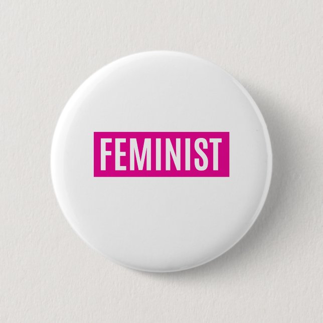 BADGE ROND 5 CM FÉMINISTE (Devant)