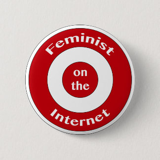 Badge Rond 5 Cm Féministe sur l'Internet (cible)