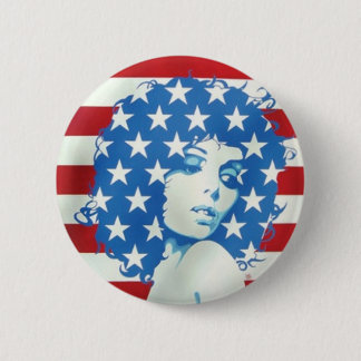 Badge Rond 5 Cm Femme américaine