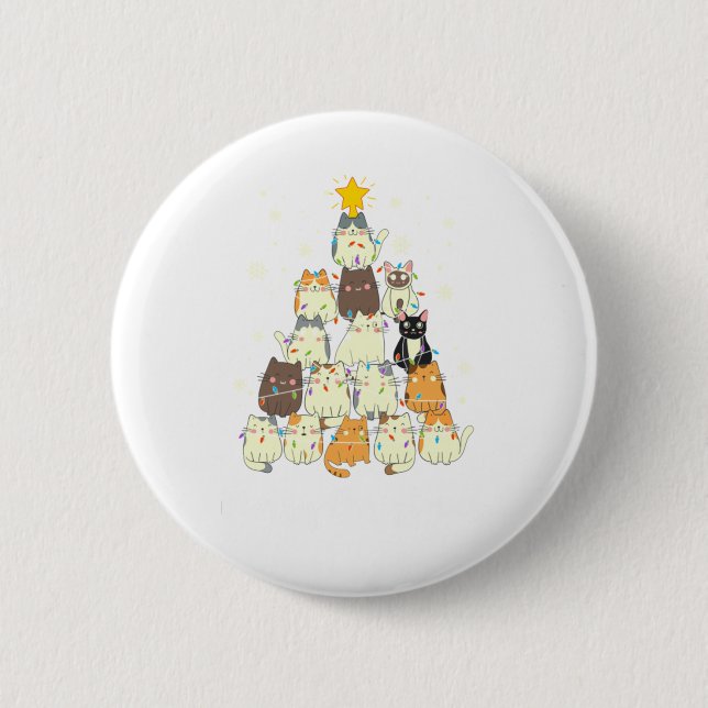 Badge Rond 5 Cm Femme Amoureuse de l'arbre de Noël Enfant - Amusan (Devant)