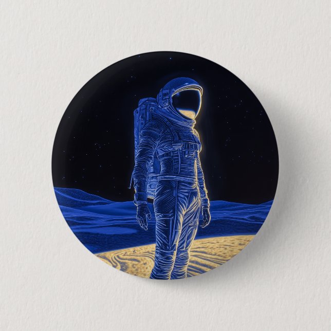 Badge Rond 5 Cm Femme astronaute (Devant)