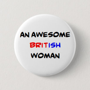Badge Rond 5 Cm femme britannique, superbe mug à café