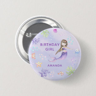 BADGE ROND 5 CM FEMME D'ANNIVERSAIRE