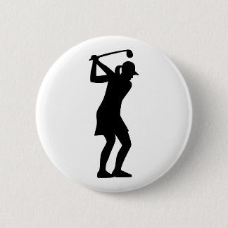 Badge Rond 5 Cm Femme de golf