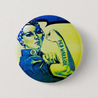 Badge Rond 5 Cm FEMME de GUERRIER de PKD - rétro amusement de