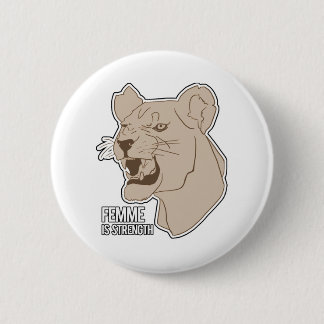 Badge Rond 5 Cm Femme est force