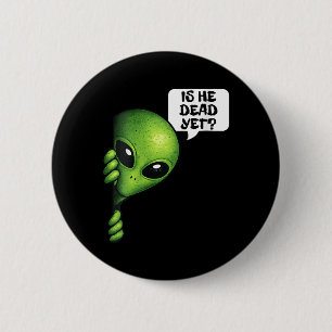Badge Rond 5 Cm Femme Est-Il Vintage Agence Gouvernementale Alien