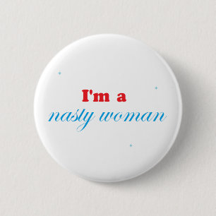 Badge Rond 5 Cm Femme et fier méchants