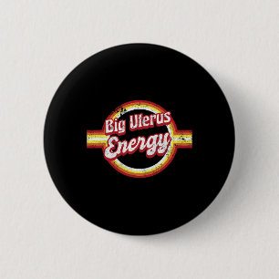 Badge Rond 5 Cm Femme féministe Uterus Energy Retro