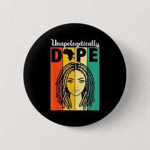 Badge Rond 5 Cm Femme Fille Femme sans excuses Histoire Noir Locd