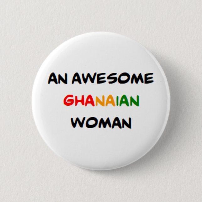 Badge Rond 5 Cm femme ghanéenne, superbe mug à café (Devant)