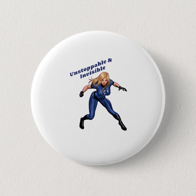 Badge Rond 5 Cm Femme invisible (Devant)