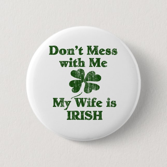 Badge Rond 5 Cm Femme irlandaise (Devant)