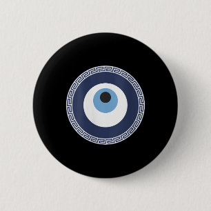 Badge Rond 5 Cm Femme Mal Oeil L'Oeil De Protection Turc