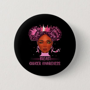 Badge Rond 5 Cm Femme Noire En Octobre Nous Portons Le Cancer Du S
