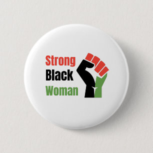 Badge Rond 5 Cm Femme noire forte