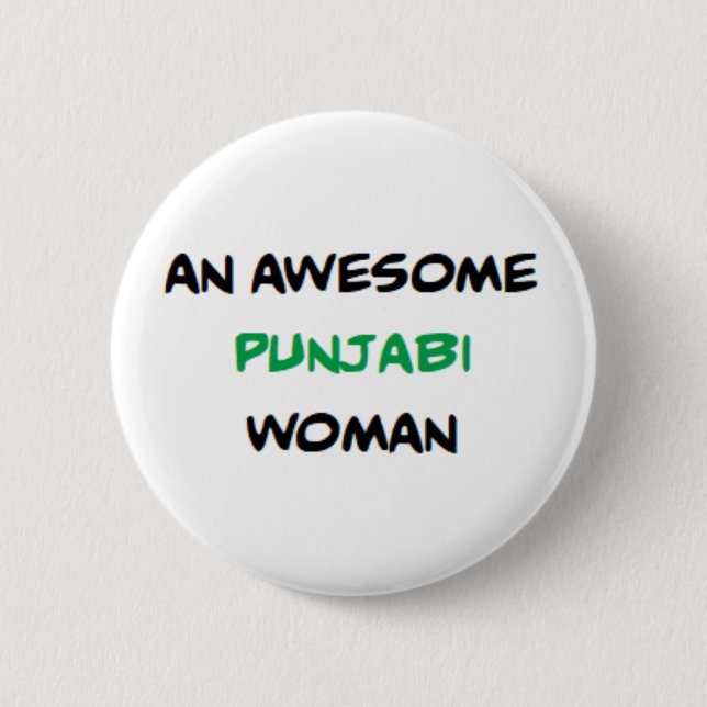 Badge Rond 5 Cm femme pendjabi, superbe mug (Devant)