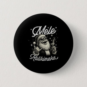 Badge Rond 5 Cm Femme Rétro Mele Kalikimaka Hawaïen Noël Ta