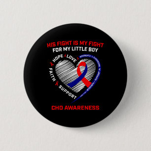 Badge Rond 5 Cm Femme Son Combat Petit Garçon Fils Sensibilisation