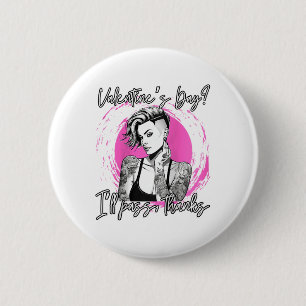 Badge Rond 5 Cm Femme Tatouée Femme Simple Femme Enquêtée Femme Po