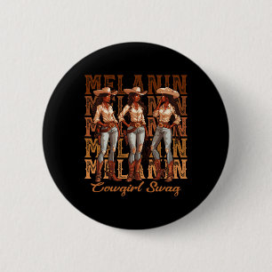 Badge Rond 5 Cm Femmes Africaines Mélanine Cowgirl Swag Histoire d