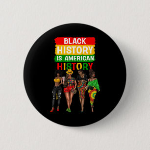 Badge Rond 5 Cm Femmes Afro Noires Fière L'histoire Des Noirs Est