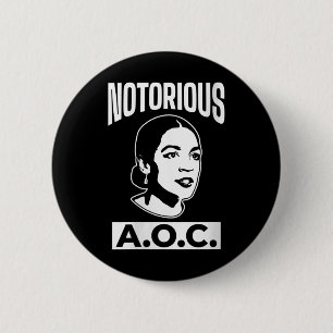 Badge Rond 5 Cm Femmes Alexandria Ocasio-cortez Le Célèbre Aoc