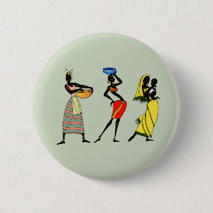 Badge Rond 5 Cm Femmes d'Afrique