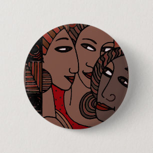 Badge Rond 5 Cm Femmes d'Afro-américain