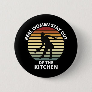 Badge Rond 5 Cm Femmes de pickleball drôle vintage