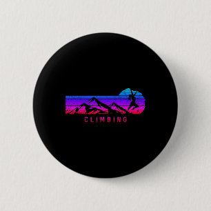 Badge Rond 5 Cm Femmes de randonnée montagneuse d'escalade vintage